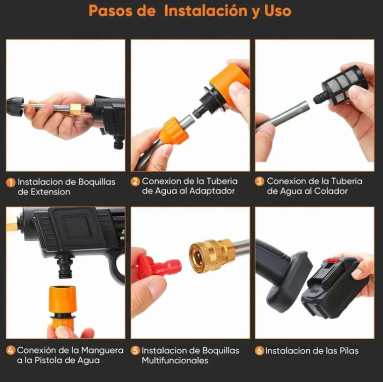 Hidrolavadora Portátil Inalámbrica